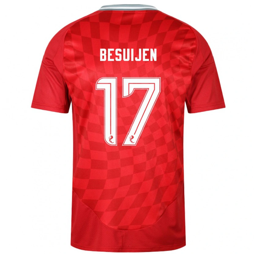 Danxen Kid Vicente Besuijen #17 Red Home Jersey 2024/25 T-Shirt