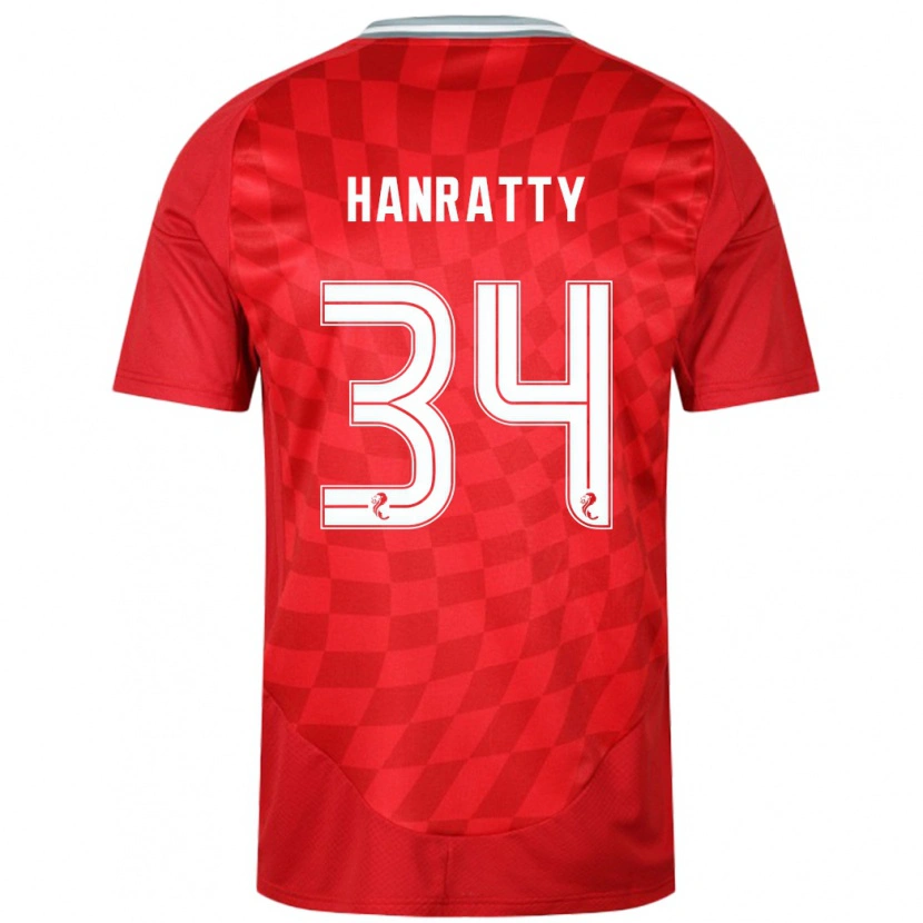 Danxen Kid Kevin Hanratty #34 Red Home Jersey 2024/25 T-Shirt