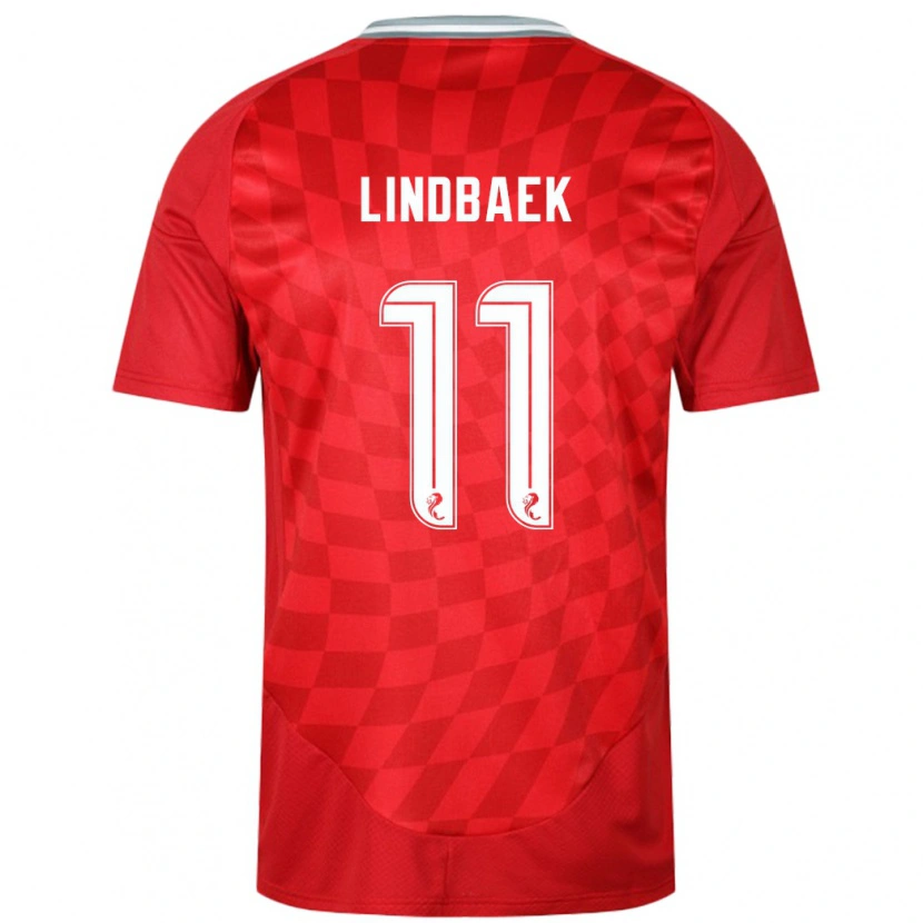 Danxen Kid Adele Lindbaek #11 Red Home Jersey 2024/25 T-Shirt