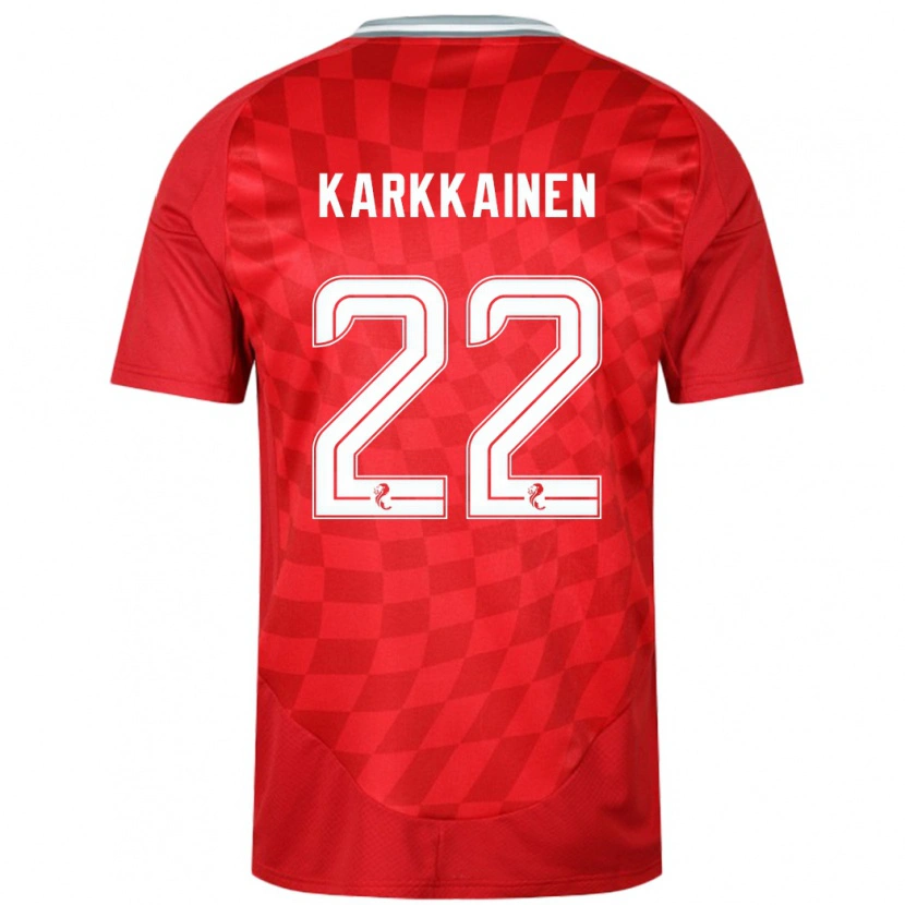 Danxen Kid Elena Kärkkäinen #22 Red Home Jersey 2024/25 T-Shirt