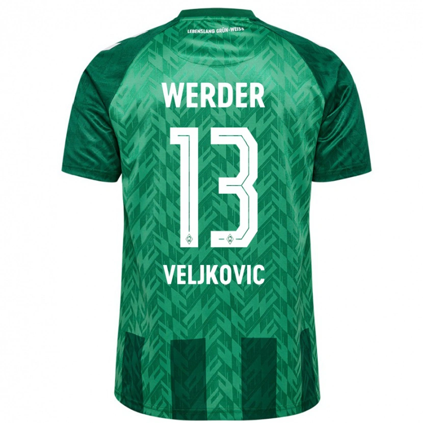 Danxen Kid Milos Veljkovic #13 Green Home Jersey 2024/25 T-Shirt