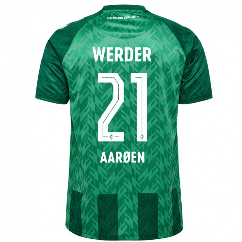 Danxen Kid Isak Hansen-Aarøen #21 Green Home Jersey 2024/25 T-Shirt