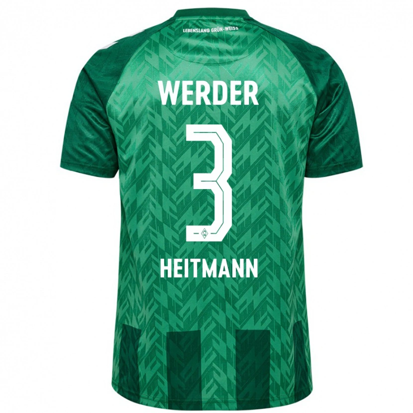 Danxen Kid Mats Heitmann #3 Green Home Jersey 2024/25 T-Shirt