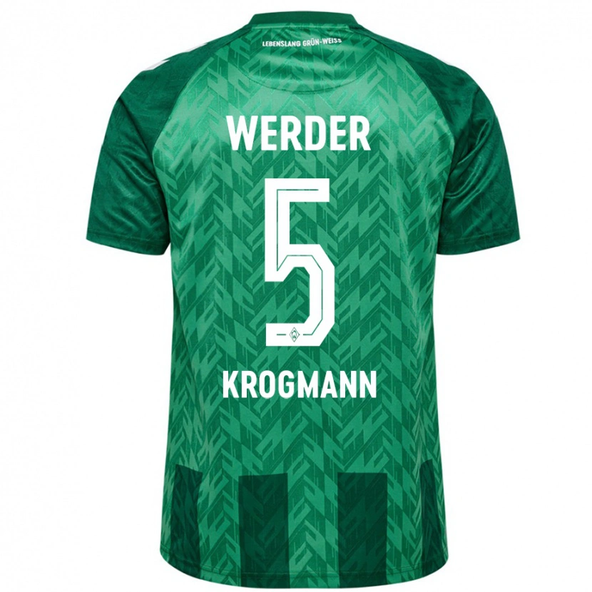 Danxen Kid Avid Krogmann #5 Green Home Jersey 2024/25 T-Shirt