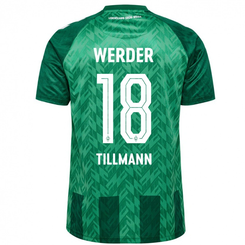 Danxen Kid Felix Tillmann #18 Green Home Jersey 2024/25 T-Shirt