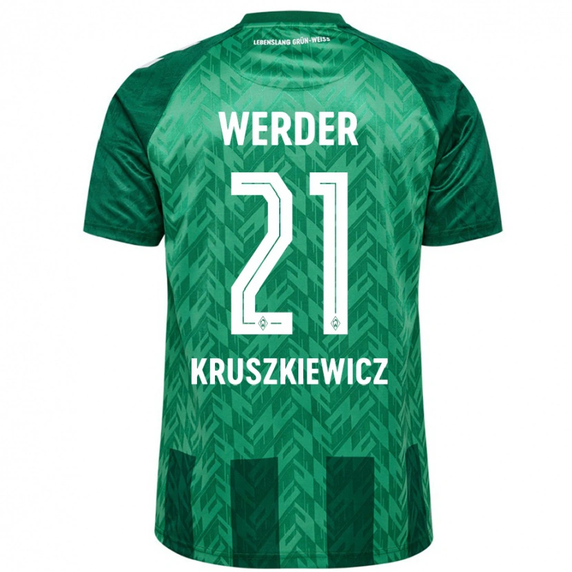 Danxen Kid Jakub Kruszkiewicz #21 Green Home Jersey 2024/25 T-Shirt