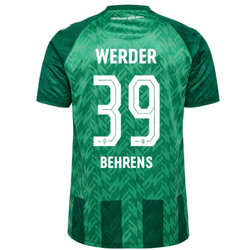 Danxen Kid Jette Behrens #39 Green Home Jersey 2024/25 T-Shirt