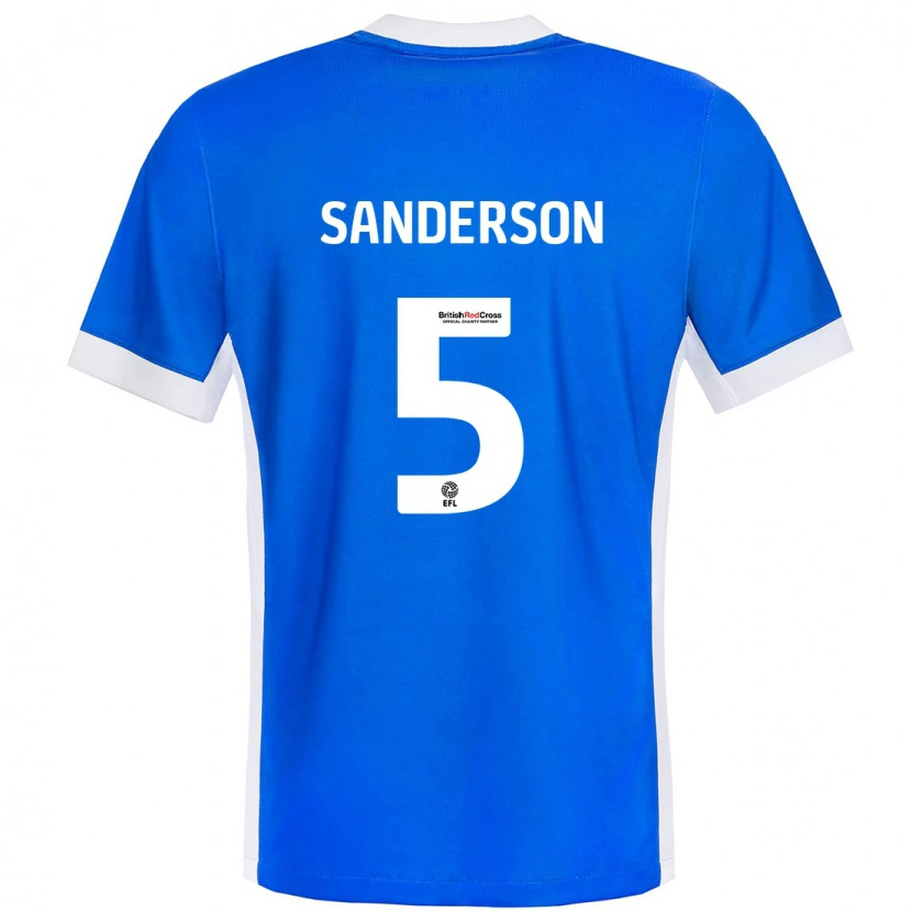 Danxen Kid Dion Sanderson #5 Blue White Home Jersey 2024/25 T-Shirt