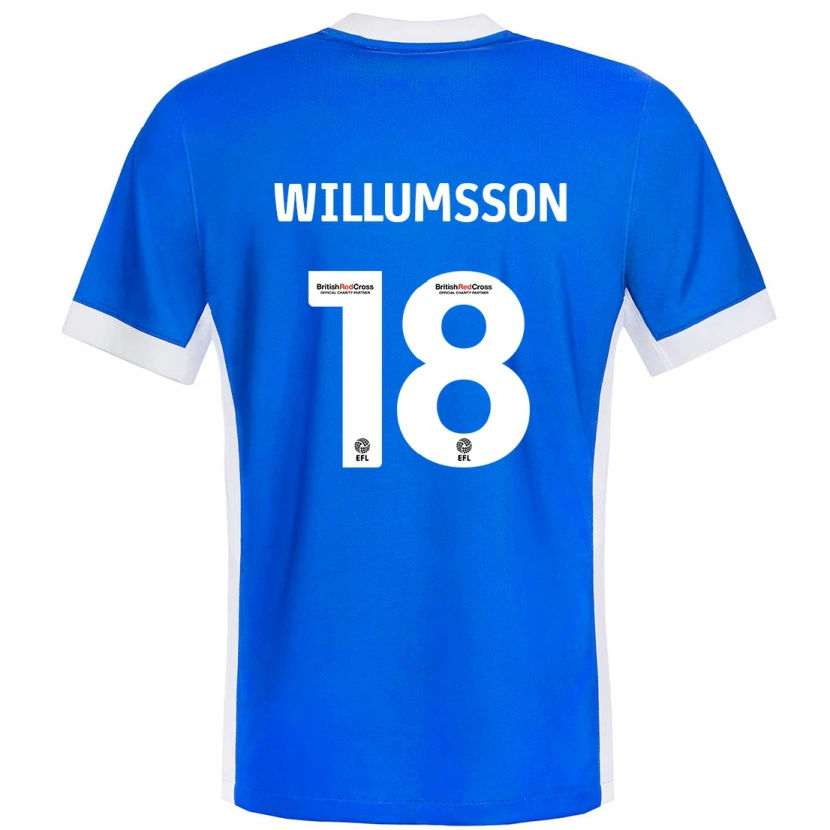 Danxen Kid Willum Thór Willumsson #18 Blue White Home Jersey 2024/25 T-Shirt