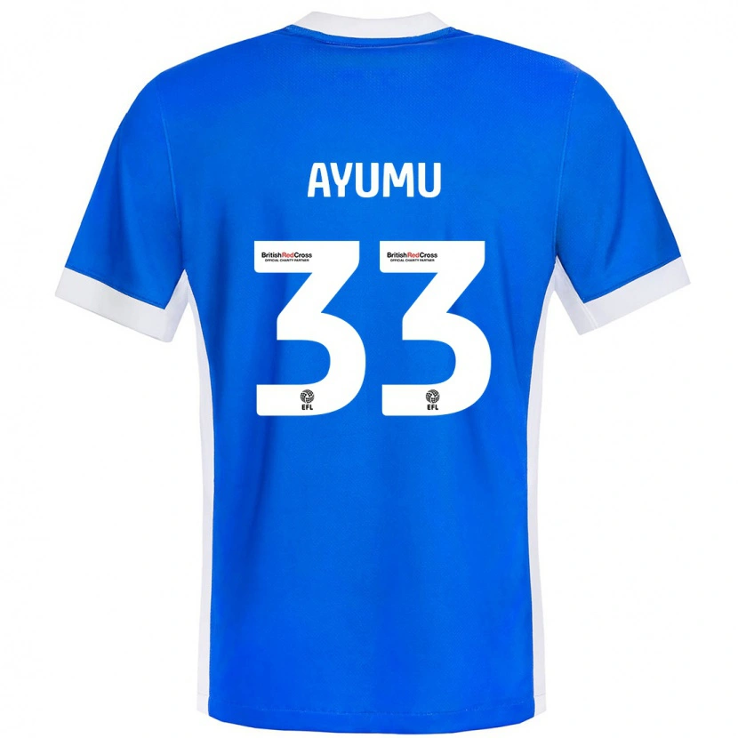 Danxen Kid Ayumu Yokoyama #33 Blue White Home Jersey 2024/25 T-Shirt