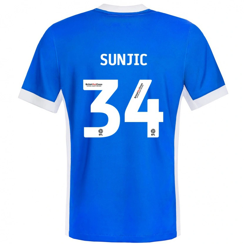 Danxen Kid Ivan Sunjic #34 Blue White Home Jersey 2024/25 T-Shirt