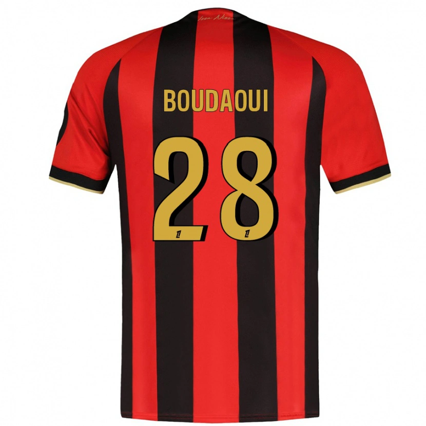 Danxen Kid Hicham Boudaoui #28 Red Black Home Jersey 2024/25 T-Shirt