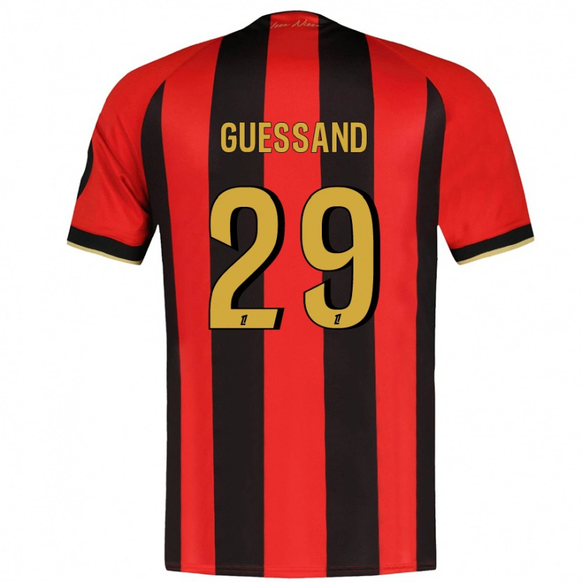 Danxen Kid Evann Guessand #29 Red Black Home Jersey 2024/25 T-Shirt