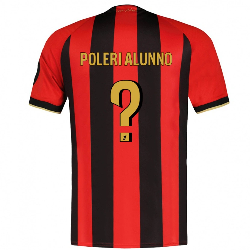 Danxen Kid Mathis Poleri Alunno #0 Red Black Home Jersey 2024/25 T-Shirt