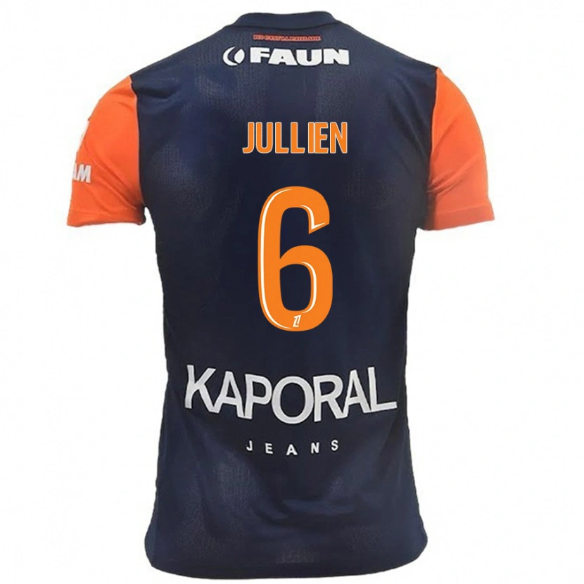 Danxen Kid Christopher Jullien #6 Navy Blue Orange Home Jersey 2024/25 T-Shirt