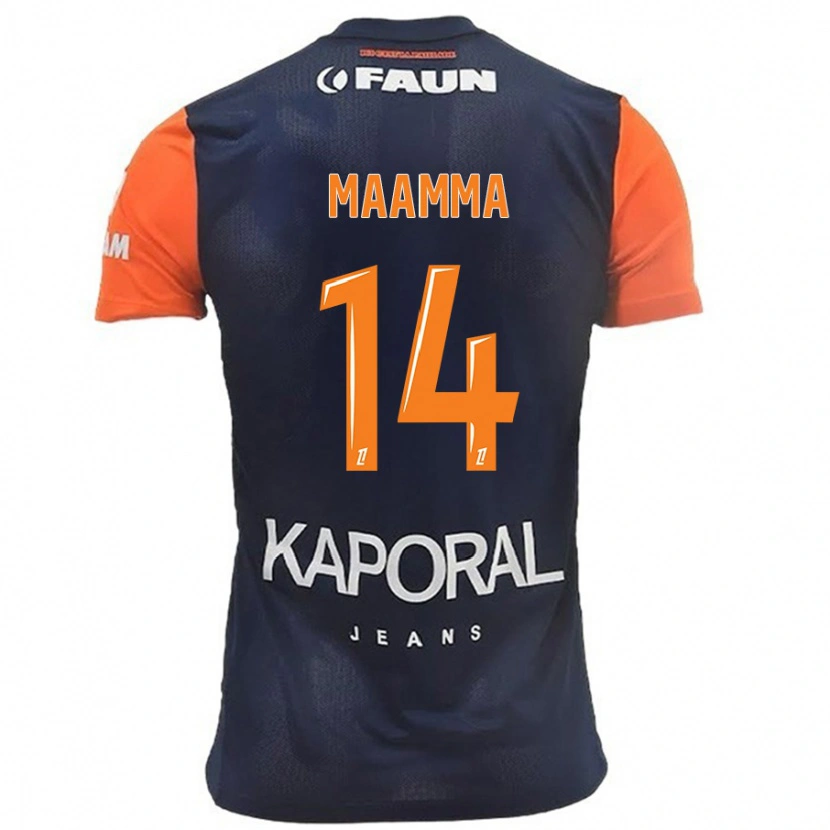 Danxen Kid Othmane Maamma #14 Navy Blue Orange Home Jersey 2024/25 T-Shirt