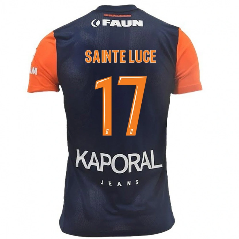 Danxen Kid Théo Sainte-Luce #17 Navy Blue Orange Home Jersey 2024/25 T-Shirt