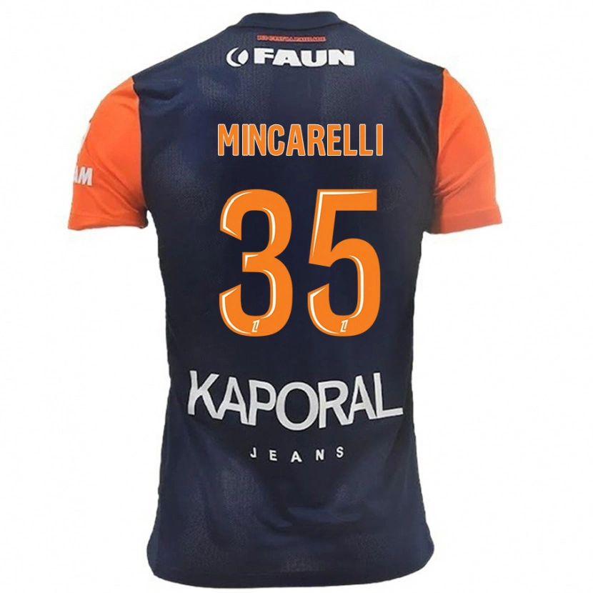 Danxen Kid Lucas Mincarelli #35 Navy Blue Orange Home Jersey 2024/25 T-Shirt