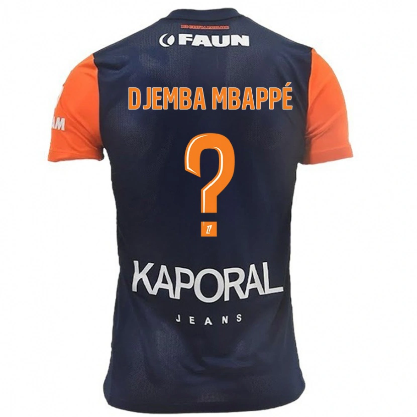 Danxen Kid Yvan Djemba Mbappé #0 Navy Blue Orange Home Jersey 2024/25 T-Shirt