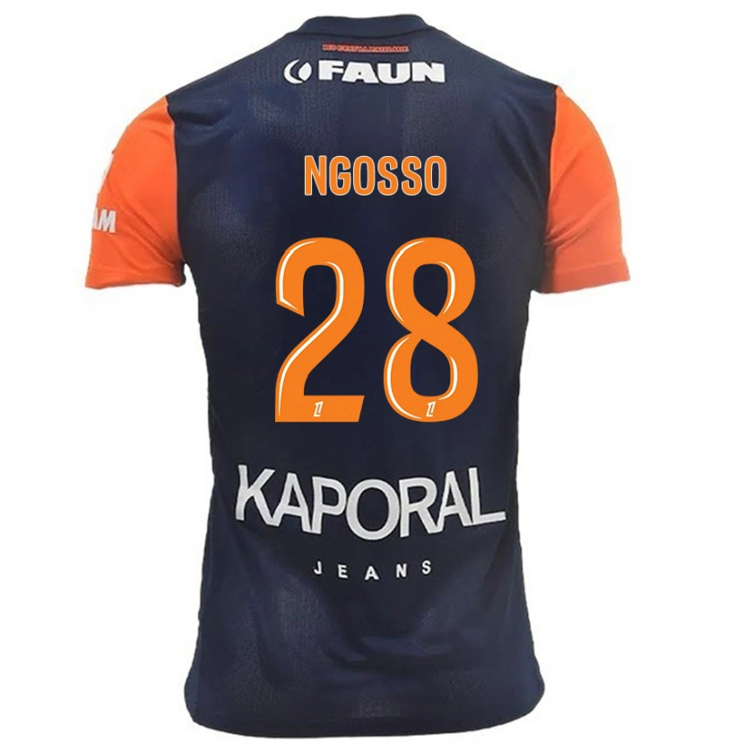 Danxen Kid Glenn Ngosso #28 Navy Blue Orange Home Jersey 2024/25 T-Shirt