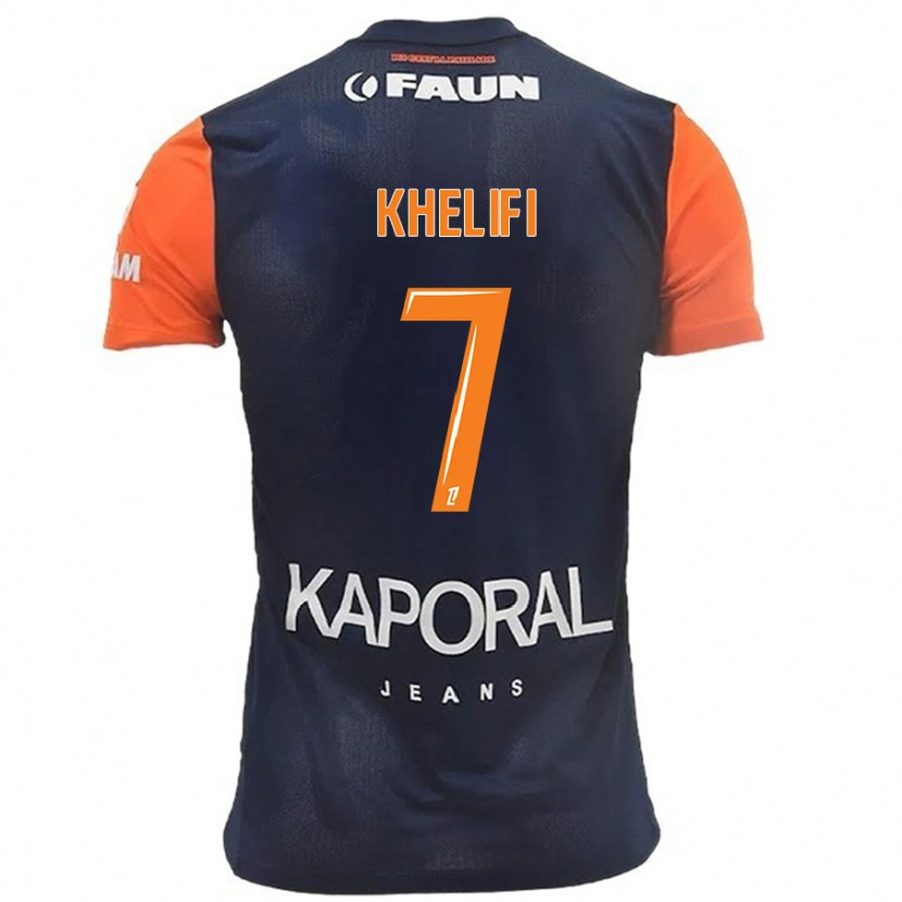 Danxen Kid Léa Khelifi #7 Navy Blue Orange Home Jersey 2024/25 T-Shirt