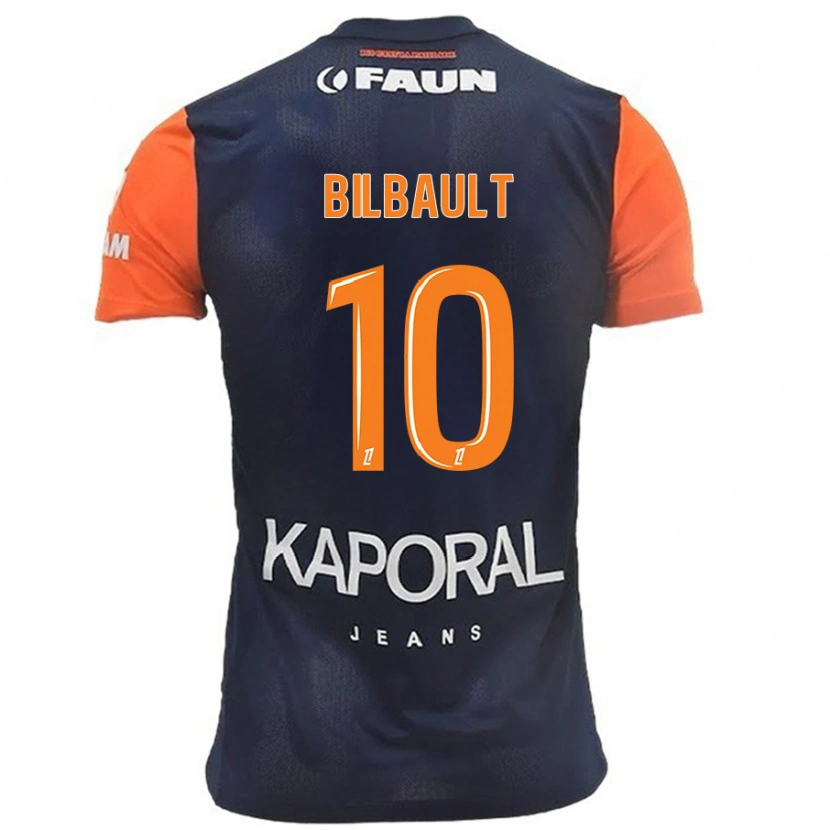 Danxen Kid Charlotte Bilbault #10 Navy Blue Orange Home Jersey 2024/25 T-Shirt