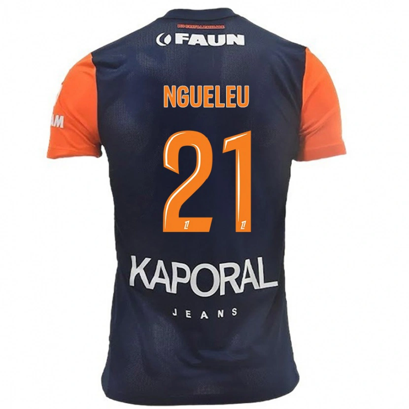 Danxen Kid Nina Ngueleu #21 Navy Blue Orange Home Jersey 2024/25 T-Shirt