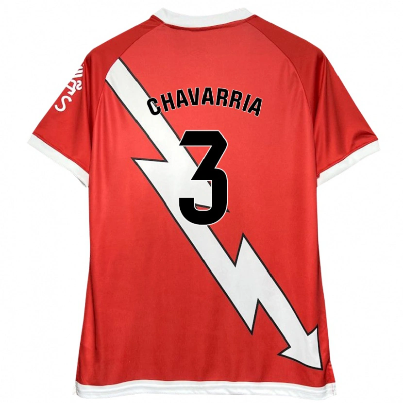 Danxen Kid Pep Chavarría #3 White Red Home Jersey 2024/25 T-Shirt