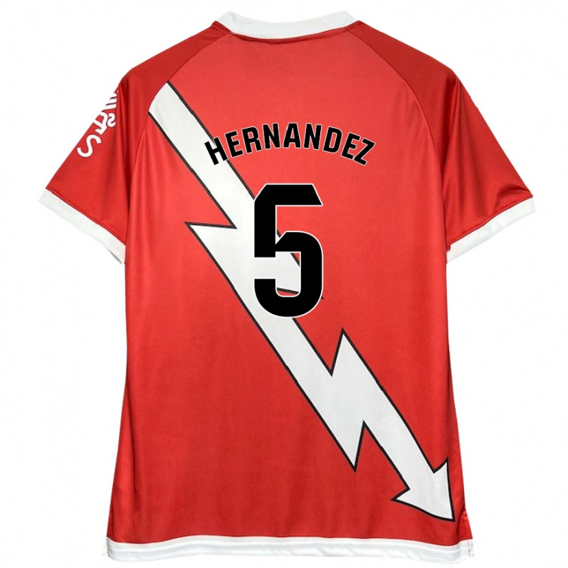 Danxen Kid Aridane Hernández #5 White Red Home Jersey 2024/25 T-Shirt