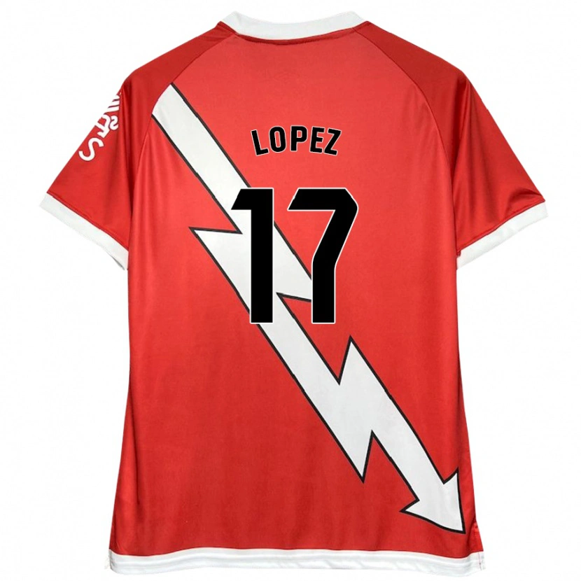 Danxen Kid Unai López #17 White Red Home Jersey 2024/25 T-Shirt