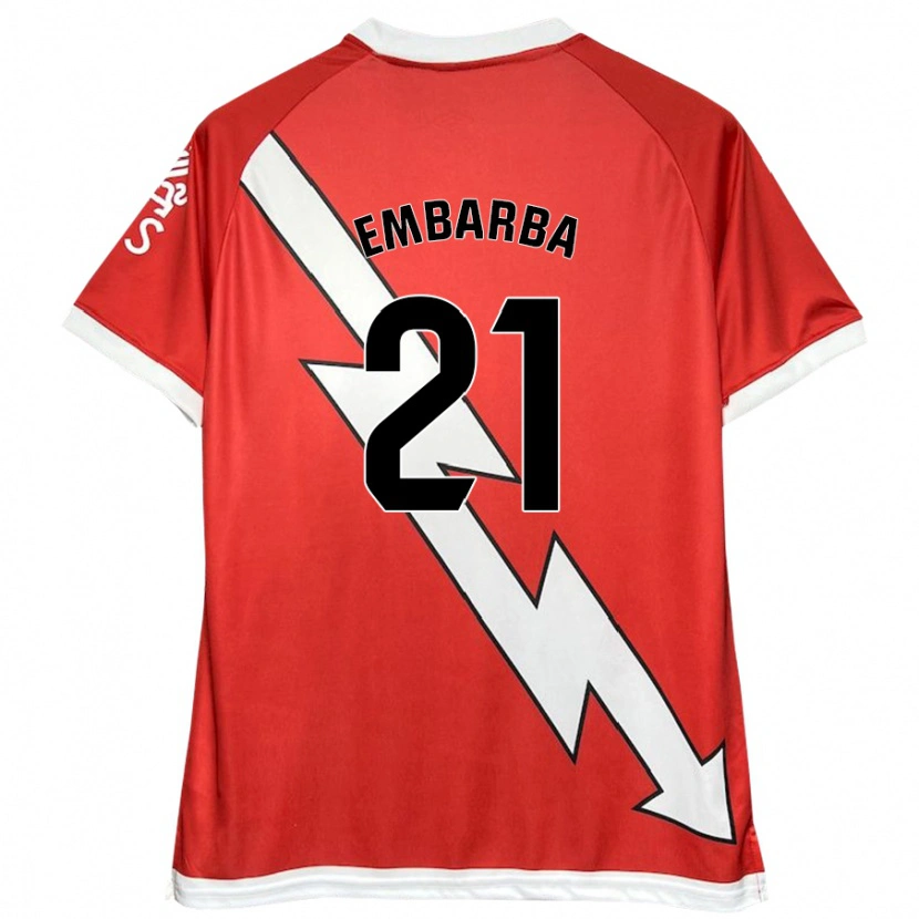 Danxen Kid Adrián Embarba #21 White Red Home Jersey 2024/25 T-Shirt