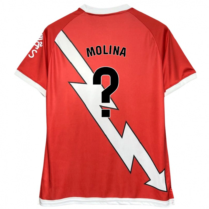 Danxen Kid Adrián Molina #0 White Red Home Jersey 2024/25 T-Shirt