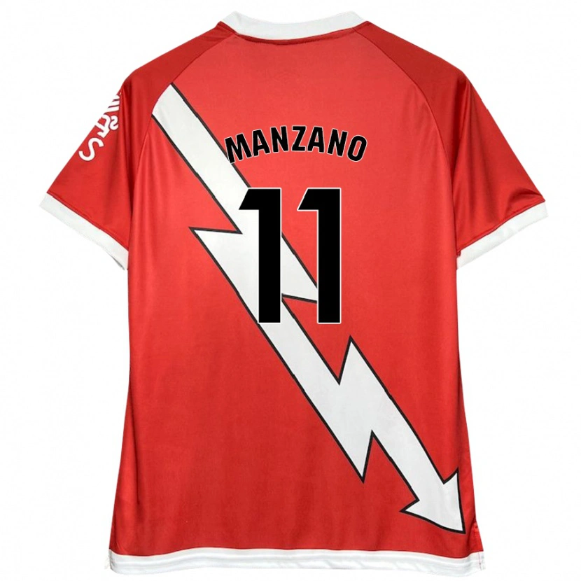 Danxen Kid Sergio Manzano #11 White Red Home Jersey 2024/25 T-Shirt