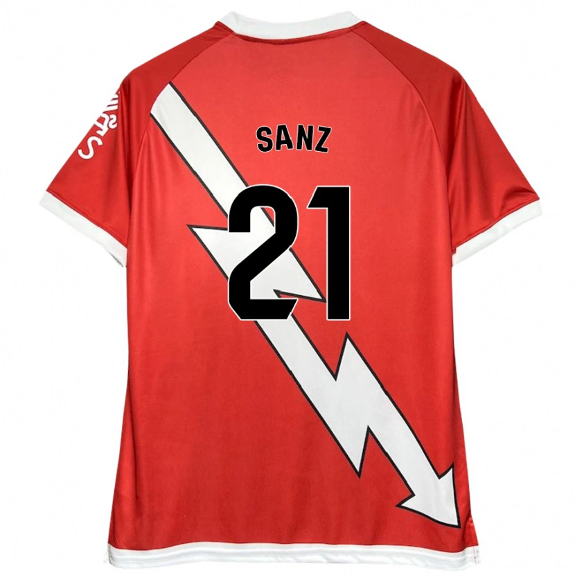 Danxen Kid Luismi Sanz #21 White Red Home Jersey 2024/25 T-Shirt