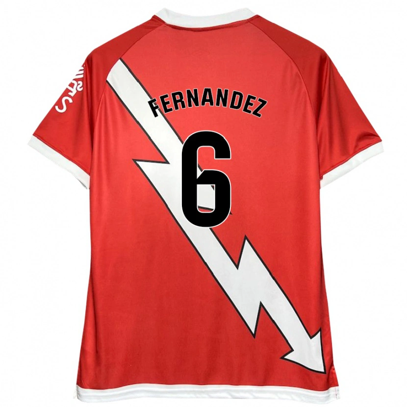 Danxen Kid Paula Fernández #6 White Red Home Jersey 2024/25 T-Shirt