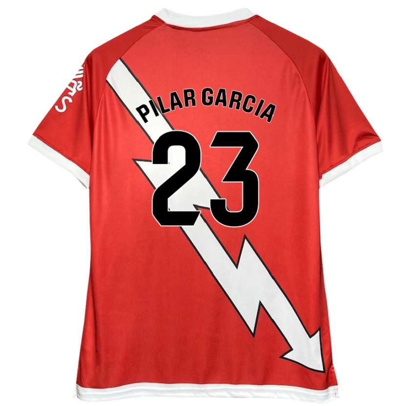 Danxen Kid María Pilar García Villalba #23 White Red Home Jersey 2024/25 T-Shirt