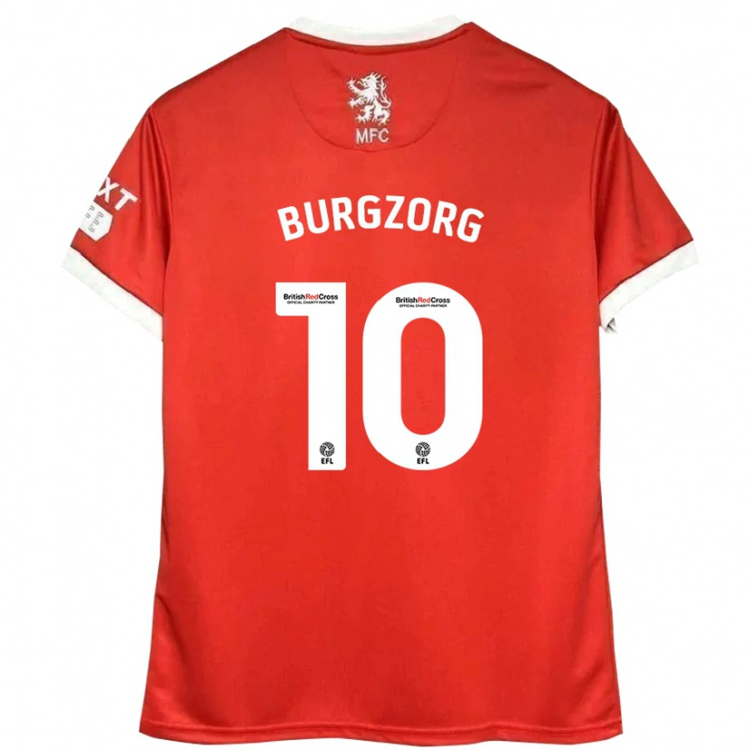 Danxen Kid Delano Burgzorg #10 Red White Home Jersey 2024/25 T-Shirt