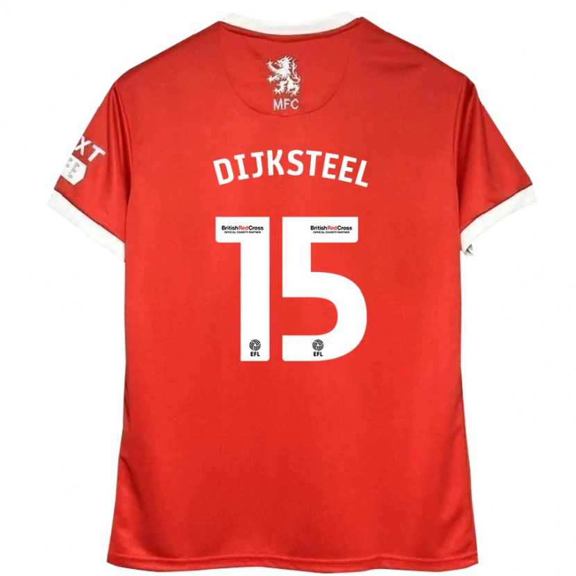 Danxen Kid Anfernee Dijksteel #15 Red White Home Jersey 2024/25 T-Shirt