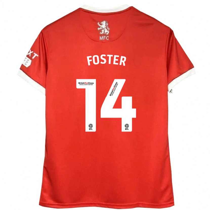 Danxen Kid Emma Foster #14 Red White Home Jersey 2024/25 T-Shirt