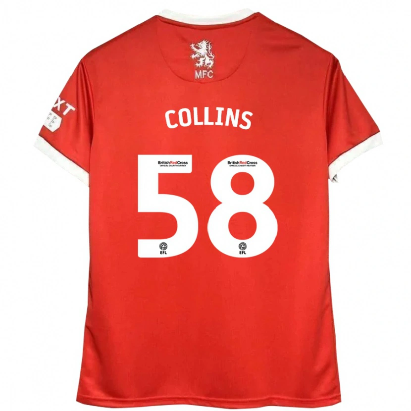 Danxen Kid Sam Collins #58 Red White Home Jersey 2024/25 T-Shirt