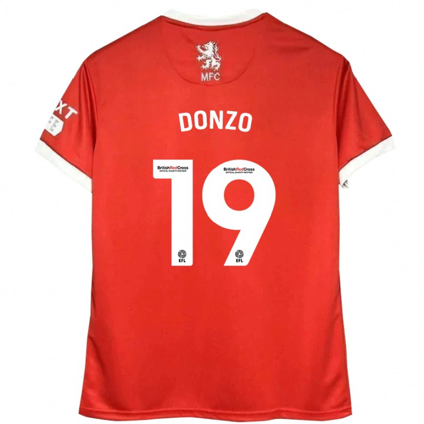 Danxen Kid Jolie Donzo #19 Red White Home Jersey 2024/25 T-Shirt