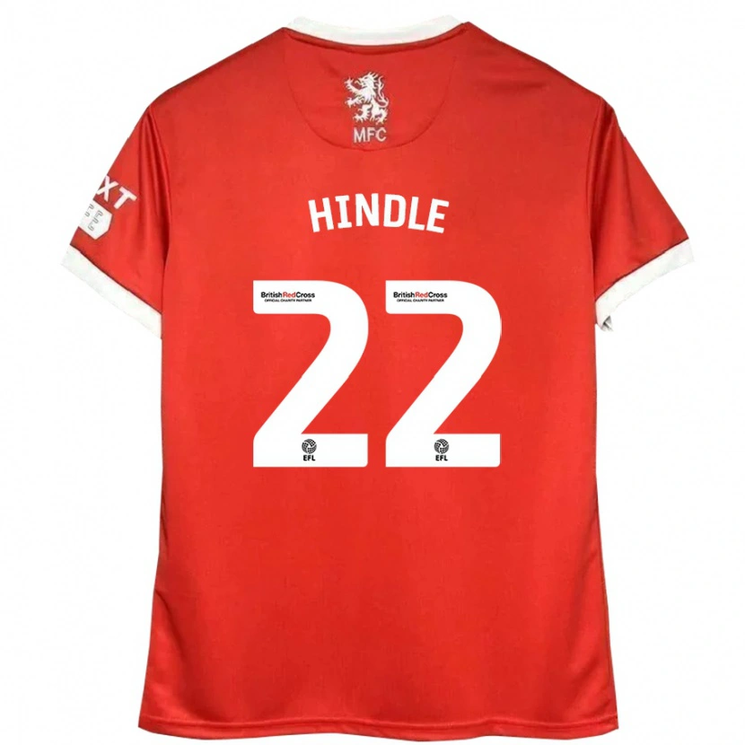 Danxen Kid Rachel Hindle #22 Red White Home Jersey 2024/25 T-Shirt