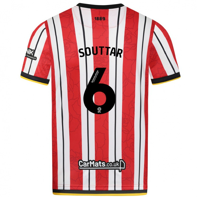 Danxen Kid Harry Souttar #6 Red White Stripes Home Jersey 2024/25 T-Shirt