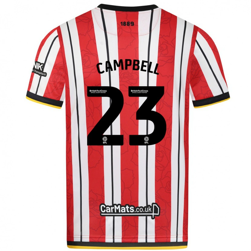 Danxen Kid Tyrese Campbell #23 Red White Stripes Home Jersey 2024/25 T-Shirt