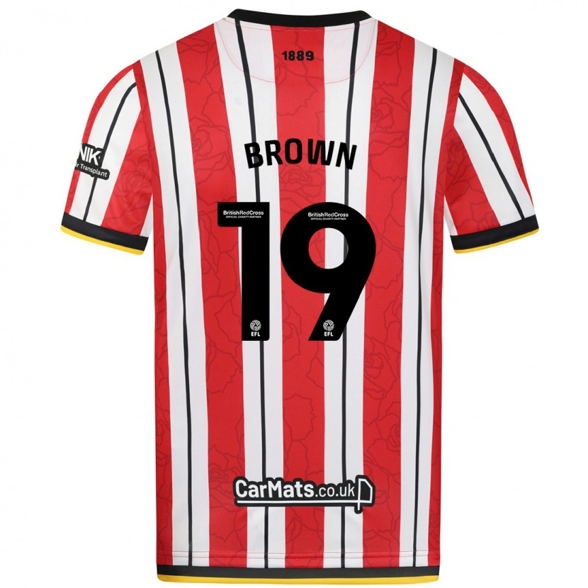 Danxen Kid Alanta Brown #19 Red White Stripes Home Jersey 2024/25 T-Shirt