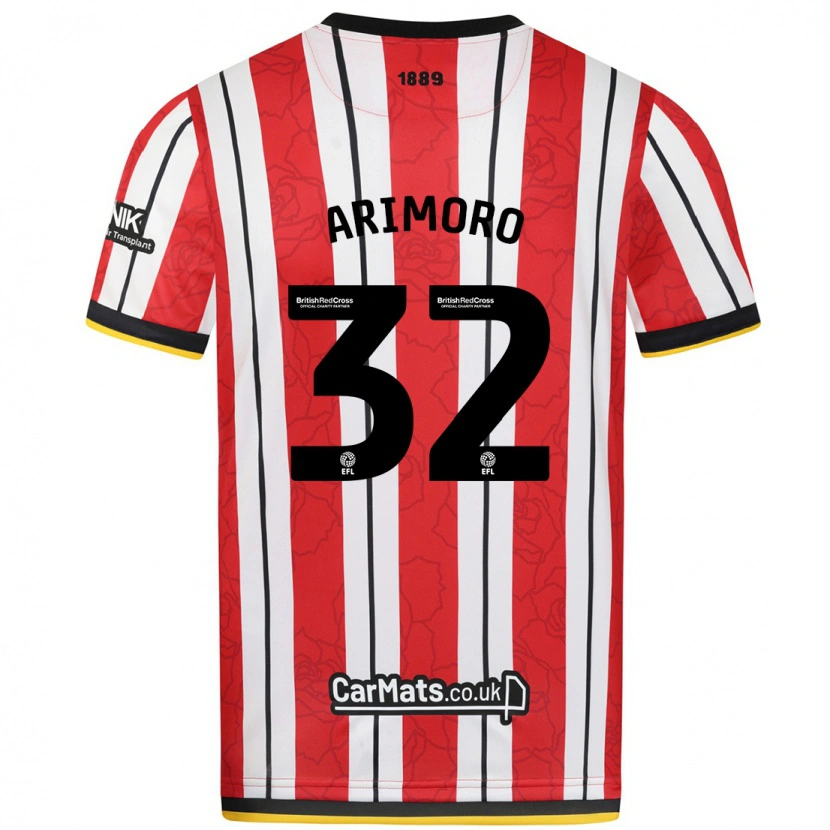 Danxen Kid Juliet Adebowale-Arimoro #32 Red White Stripes Home Jersey 2024/25 T-Shirt