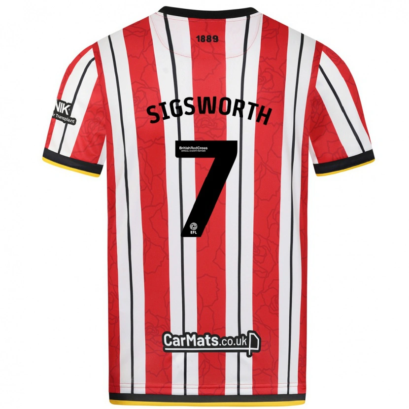 Danxen Kid Jess Sigsworth #7 Red White Stripes Home Jersey 2024/25 T-Shirt