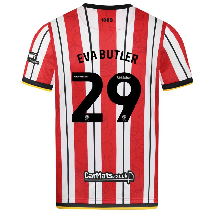 Danxen Kid Eva Butler #29 Red White Stripes Home Jersey 2024/25 T-Shirt