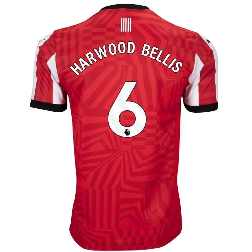 Danxen Kid Taylor Harwood-Bellis #6 Red White Home Jersey 2024/25 T-Shirt