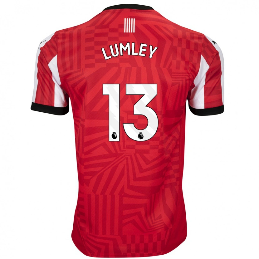 Danxen Kid Joe Lumley #13 Red White Home Jersey 2024/25 T-Shirt